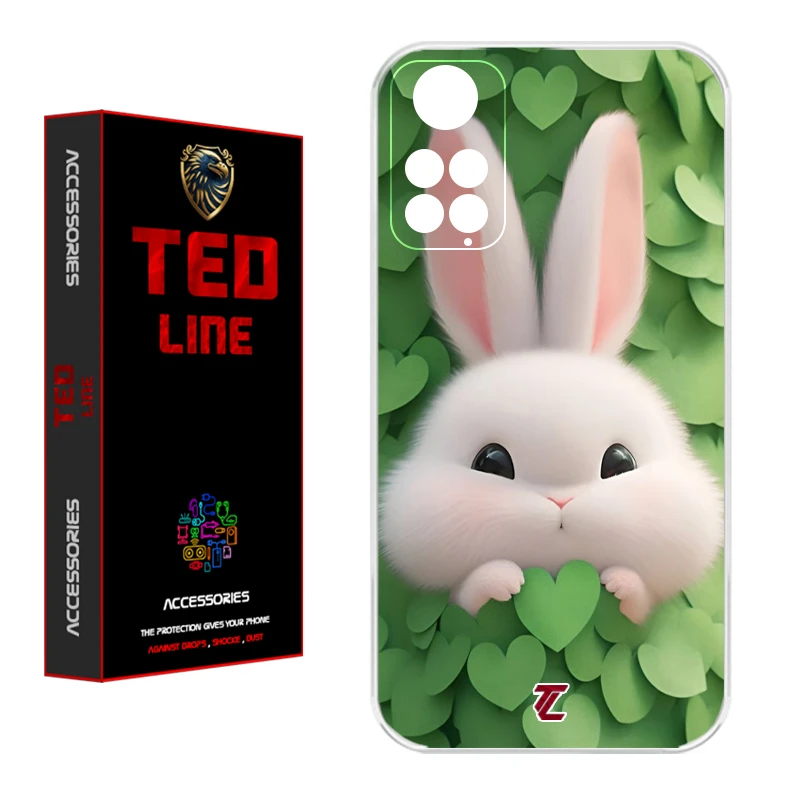 کاور تد لاین طرح خرگوش پشمالو 1109 مناسب برای گوشی موبایل شیائومی Redmi Note 11 4G / Note 11S