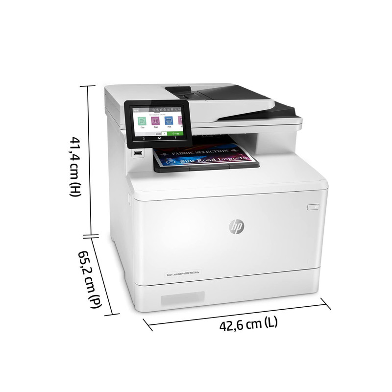 پرینتر اچ پی رنگی چهار کاره با چاپ لیزری مدل Color LaserJet Pro MFP M479fdw، سایز چاپ A4، قابلیت چاپ دو رو، شماره‌گیری خودکار