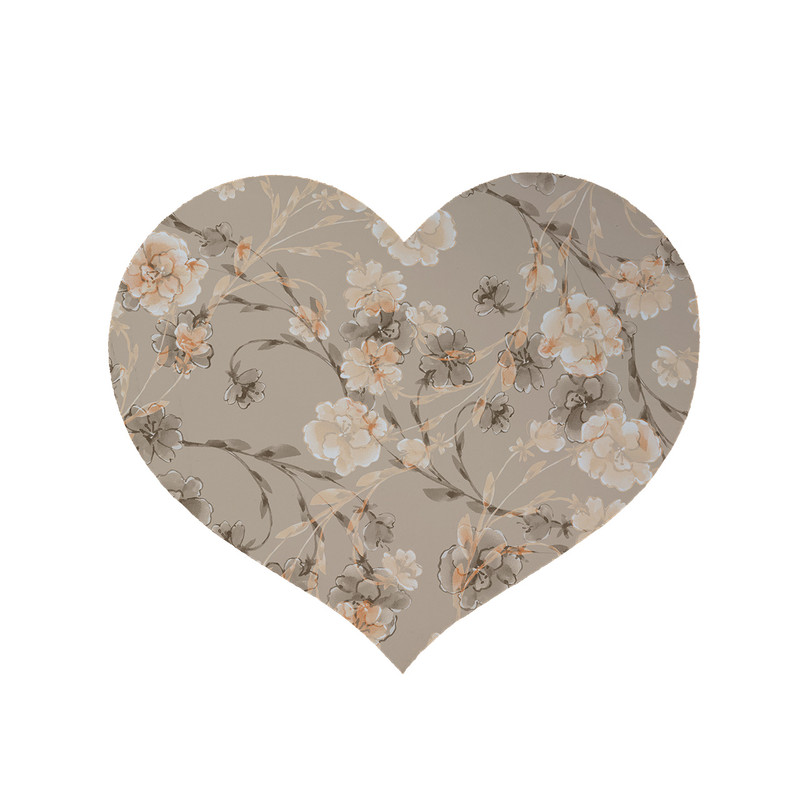 پادری مدل قلب طرح گل کد 5889 سایز 90x90 سانتی متر 