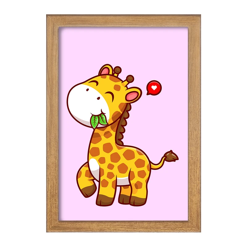 تابلو خندالو مدل حیوانات بامزه زرافه کد 29718