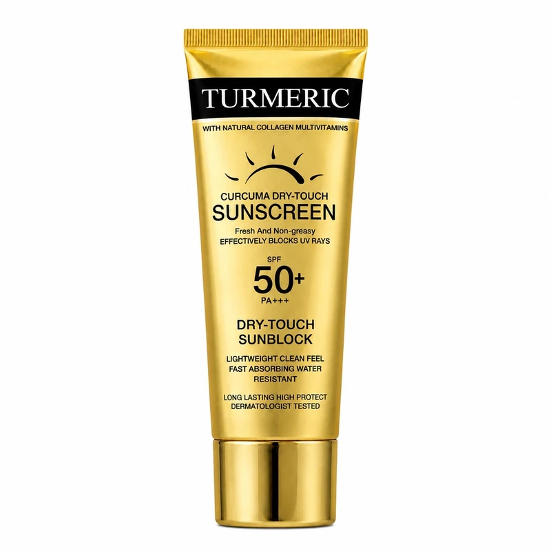 کرم ضد آفتاب بدون رنگ مناسب دست و صورت وکالی SPF50  مدل Curcuma Dry-Touch محافظت در برابر UVA و UVB مناسب انواع پوست حجم 100 میلی لیتر