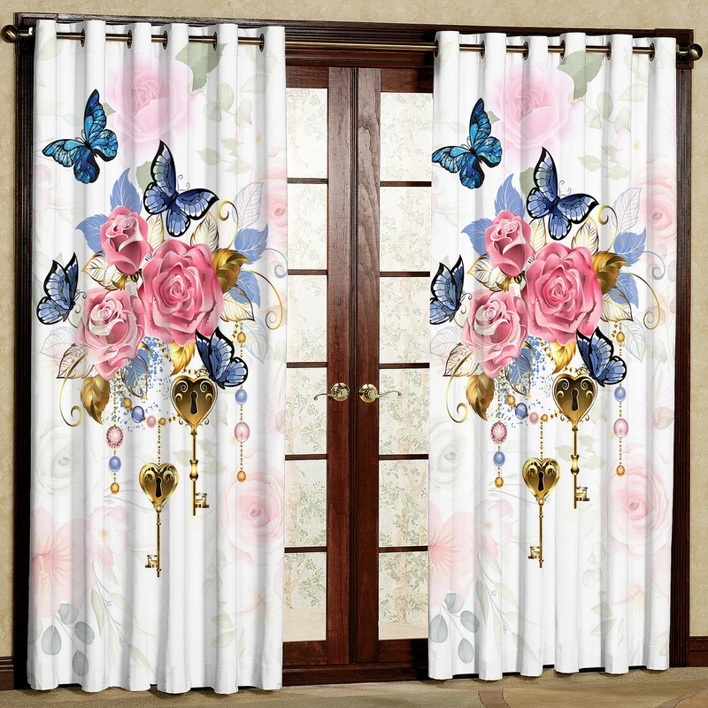 پرده مدل گل مخمل پانچی کد 1136 سایز 200x140 سانتی متر