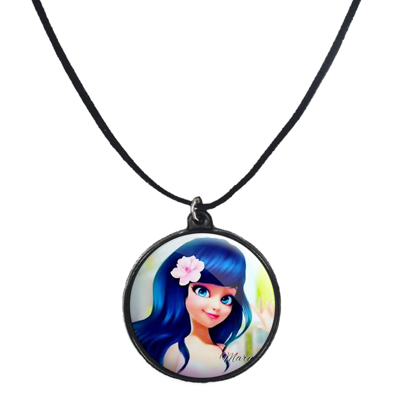 گردنبند پرمانه طرح کفشدوزکی کد pmb.2006 مدل دو طرفه