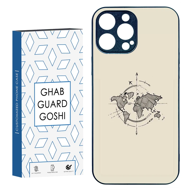 کاور قاب گارد گوشی طرح نقشه کد TPU-175 مناسب برای گوشی موبایل اپل IPHONE 15 PRO MAX