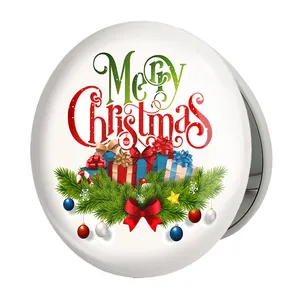 آینه جیبی خندالو طرح کریسمس Christmas مدل تاشو کد 22155 