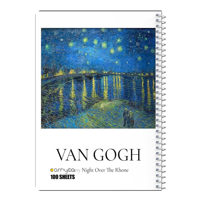 دفتر مشق 100 برگ سیمی کارنیکا طرح نقاشی های ون گوگ Van Gogh Paintings کد 69137