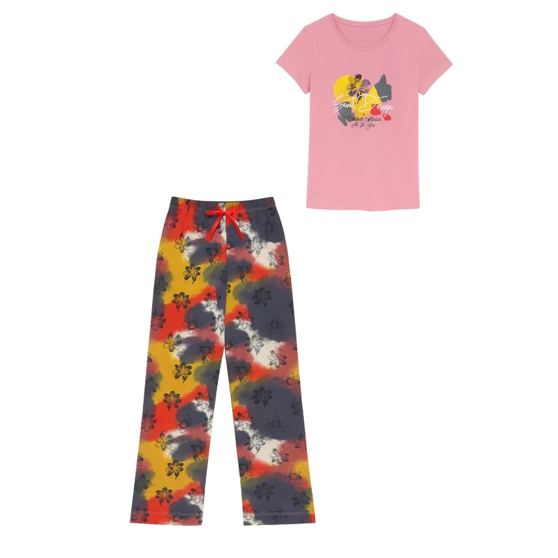 ست تی‌شرت آستین کوتاه و شلوار راحتی زنانه مدل MNE6999