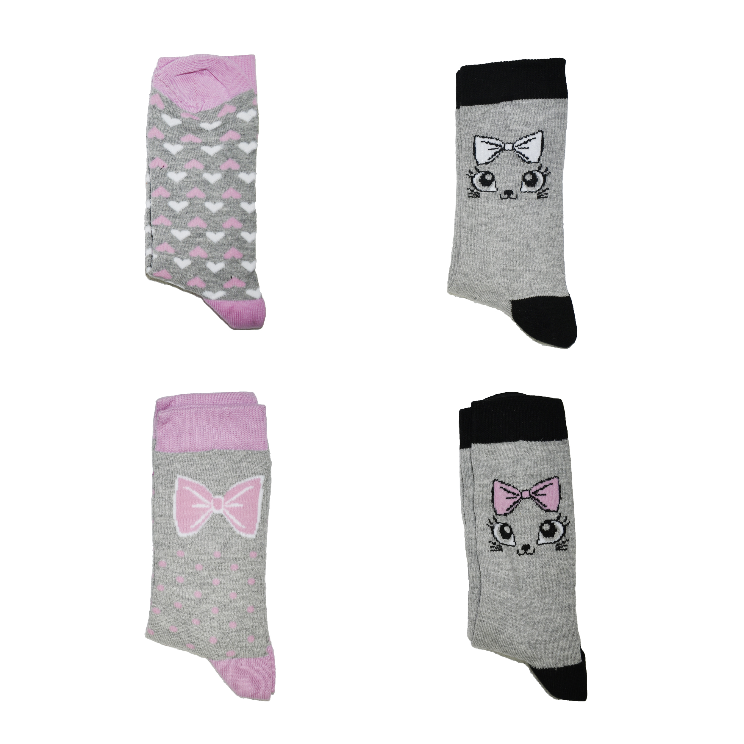 جوراب دخترانه ایکس میل مدل 9630 مجموعه 4 عددی 