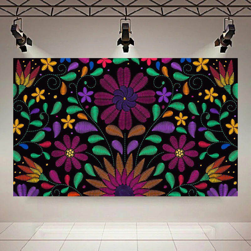 تابلو بوم طرح مخمل گلدوزی مدل گلبرگ کد AR305427