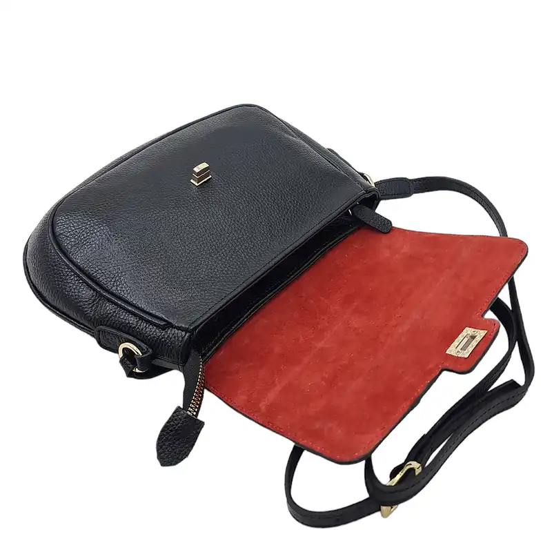 کیف دوشی زنانه مدل توسکا چرم طبیعی کد S_6640