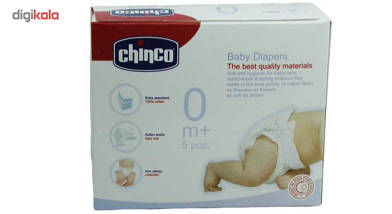 عکس شماره 3 : کهنه بچه تیک مک مدل chinco سایز بزرگ بسته 5 عددی