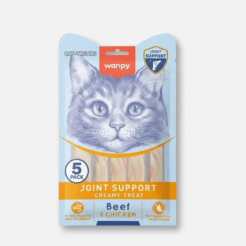 تشویقی گربه ونپی مدل Joint Support طعم مرغ و گوشت بسته 5 عددی وزن 70 گرم