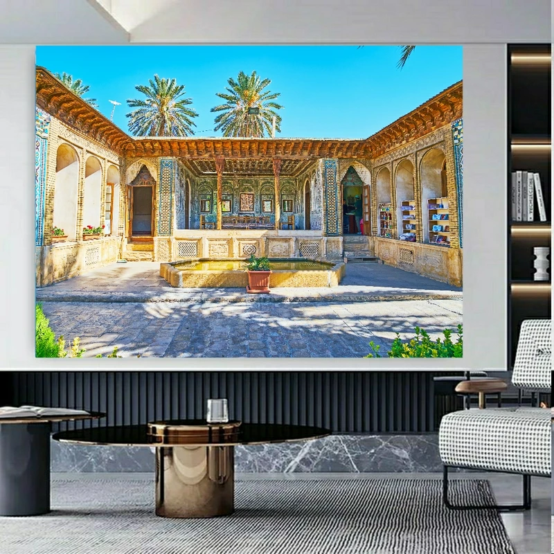  تابلو بوم طرح مخمل خانه مدل قدیمی کد GR658