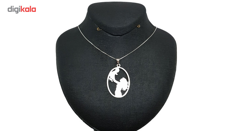 گردنبند نقره ترمه مدل مادر mom baby کد AC34 گردنبند نقره ترمه مدل مادر mom baby کد AC34