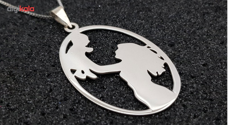 گردنبند نقره ترمه مدل مادر mom baby کد AC34 گردنبند نقره ترمه مدل مادر mom baby کد AC34