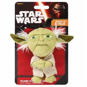 عروسک پولیشی استاروارز کلیپ دار سخن گو مدل Yoda Talking Plush Clip-on