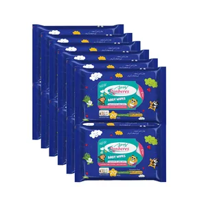 دستمال مرطوب پنبه ریز مدل babay wipes بسته 12 عددی