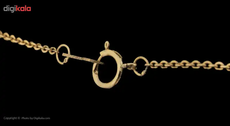 گردنبند طلا 18 عیار زرمان مدل ZMM0845 طرح دایره متداخل