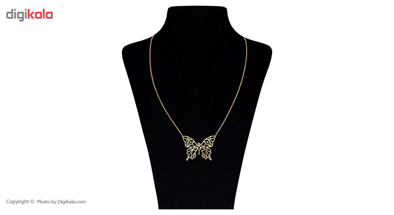 گردنبند طلا 18 عیار زنانه مایا ماهک مدل ZMM0843 طرح پروانه اوریگامی -  - 2