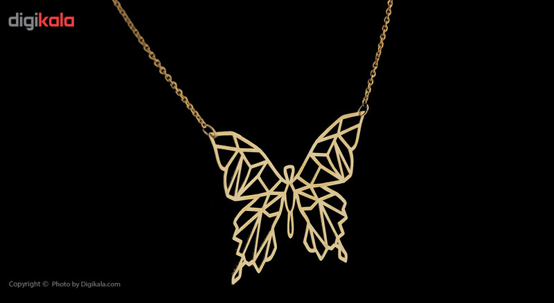 گردنبند طلا 18 عیار زنانه مایا ماهک مدل ZMM0843 طرح پروانه اوریگامی