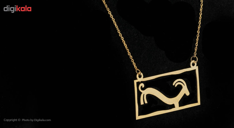 گردنبند طلا 18 عیار زرمان مدل ZMM0835 طرح بز سفال ایران باستان