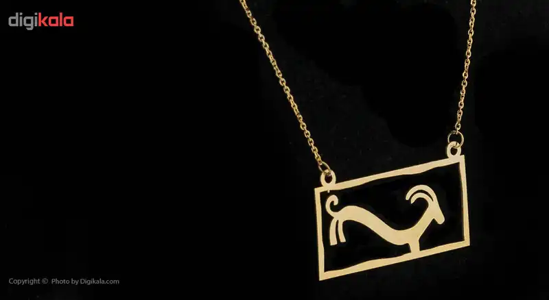 گردنبند طلا 18 عیار زرمان مدل ZMM0835 طرح بز سفال ایران باستان