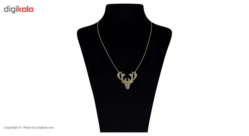 گردنبند طلا 18 عیار زنانه زرمان مدل ZMM0844 طرح گوزن اوریگامی