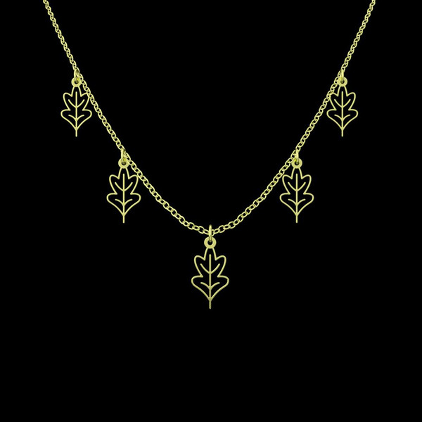 گردنبند طلا 18 عیار زنانه مدوپد مدل برگ کد RNA15863