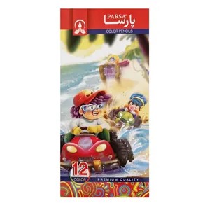 مداد رنگی 12 رنگ پارسا مدل ماشین مسابقه کد 001