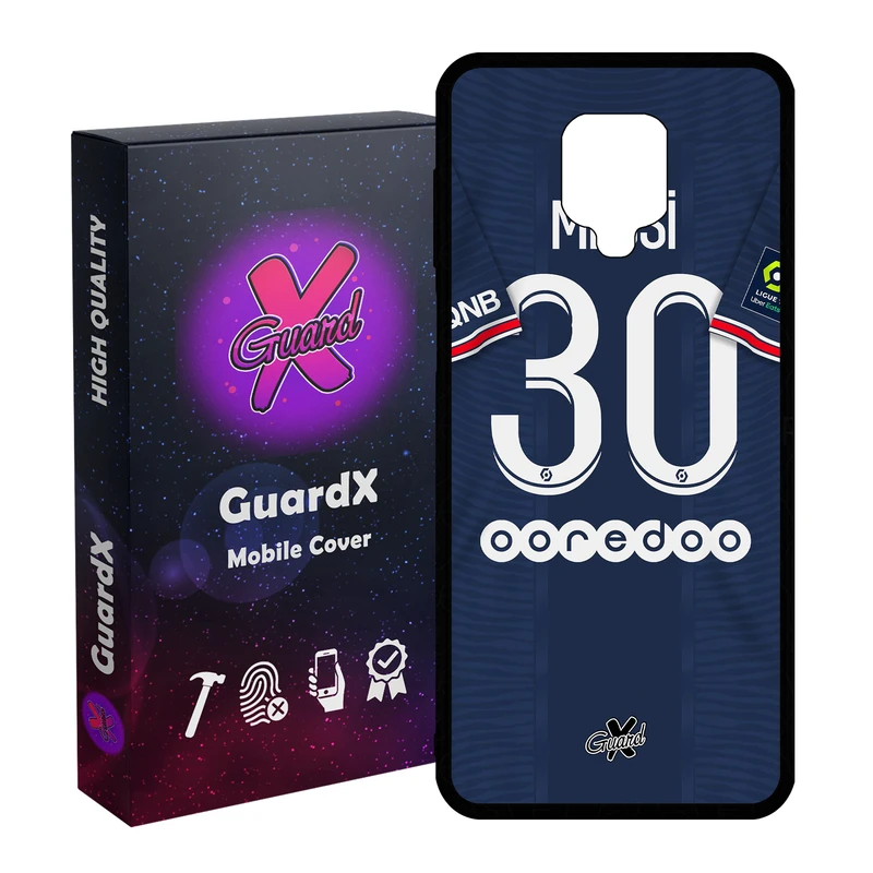 کاور گارد ایکس طرح Messi مدل Glass50356 مناسب برای گوشی موبایل شیائومی Redmi Note 9S / Note 9 Pro / Note 9 Pro Max