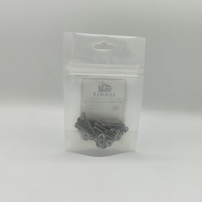 پیچ و مهره و واشر هامر مدل استوانه کد M3-30mm بسته 75 عددی