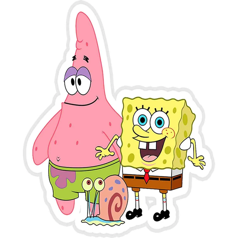 استیکر لپ تاپ طرح Spongebob, Patrick and Gary کد ST1718