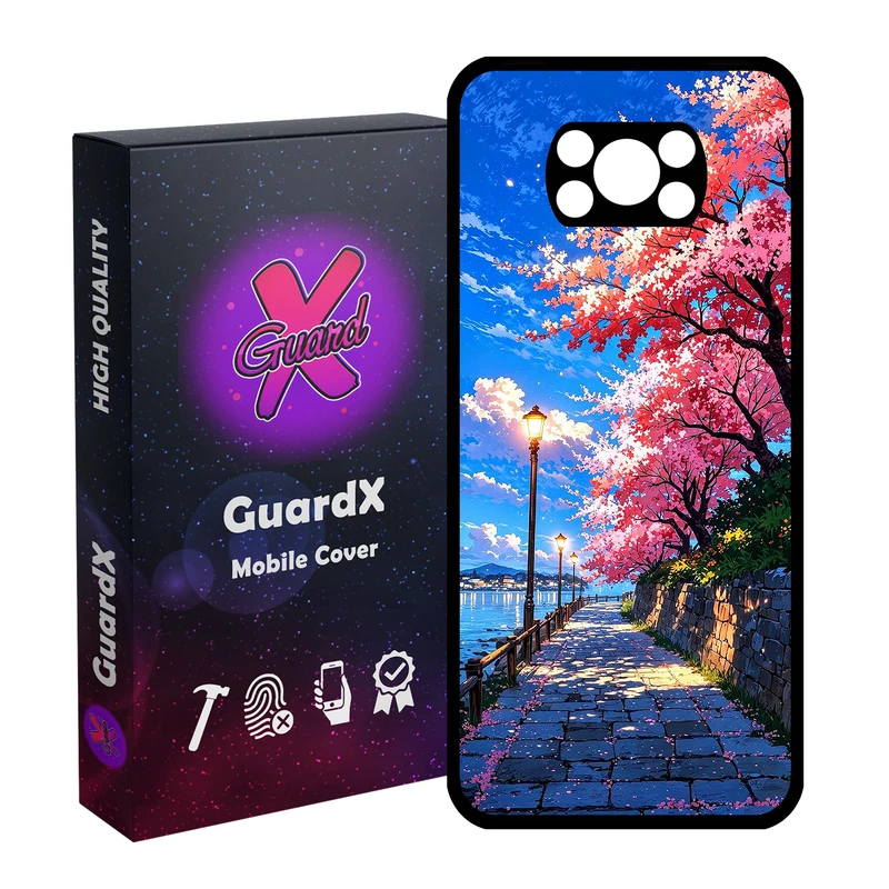 کاور گارد ایکس طرح جاده دریا مدل  Glass10791 مناسب برای گوشی موبایل شیائومی Poco X3 NFC/X3/X3 Pro