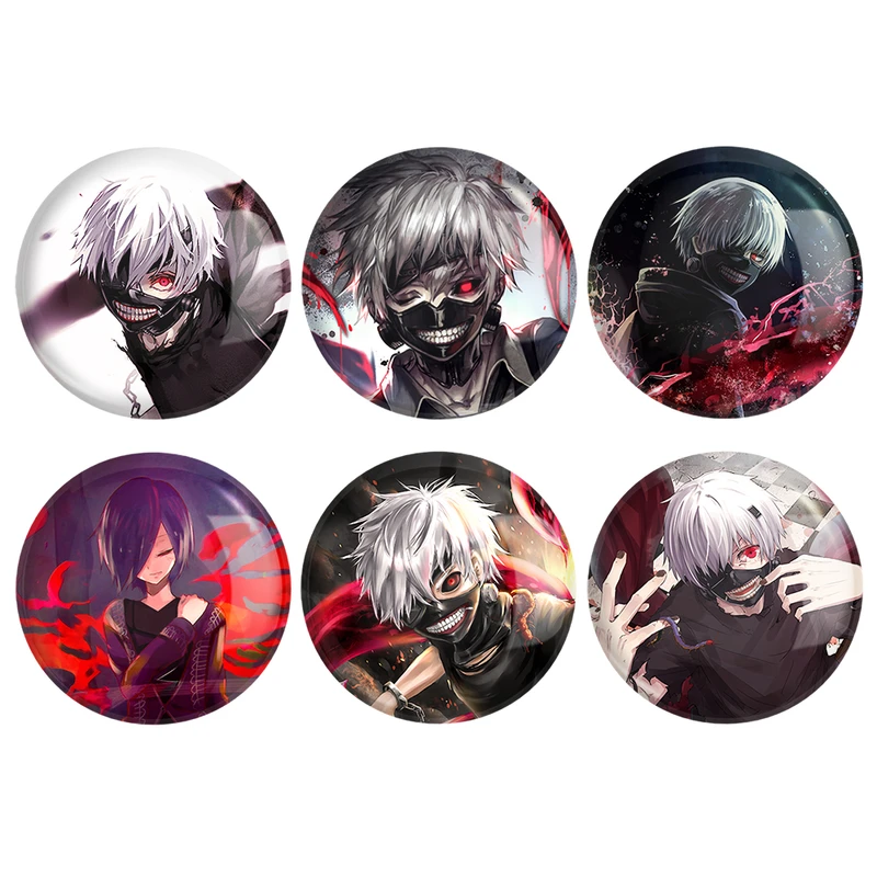 مگنت خندالو طرح انیمه توکیو غول مدل Tokyo Ghoul کد 492B مجموعه 6 عددی