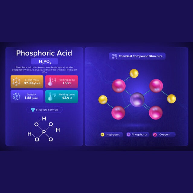اسید فسفریک رفرنس کمیکالز مدل ۵۰ درصد حجم ۱۰۰۰ میلی لیتر