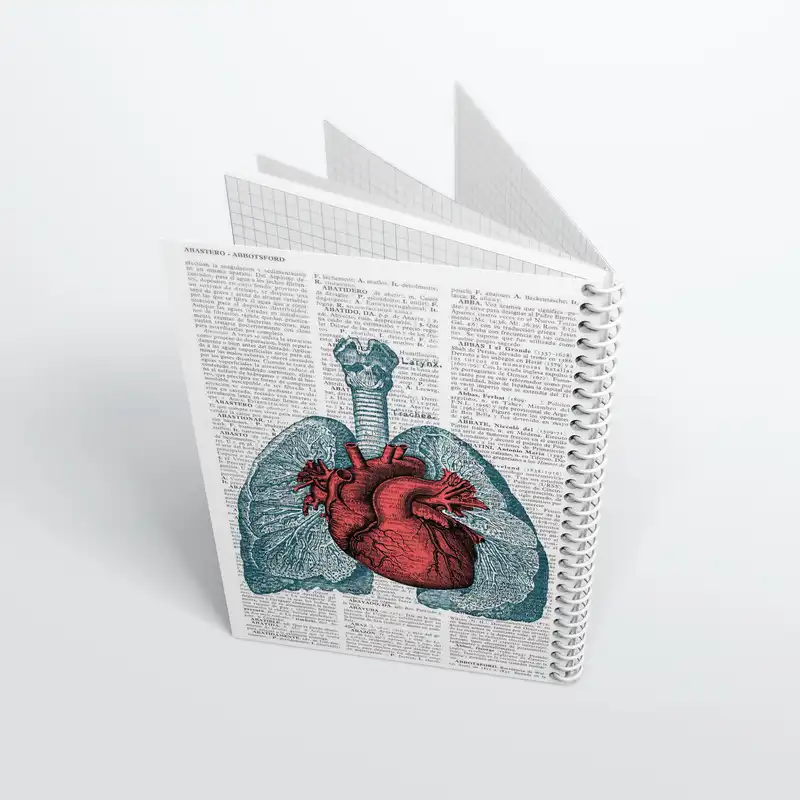 دفتر شطرنجی 100 برگ مدل قلب کد 2