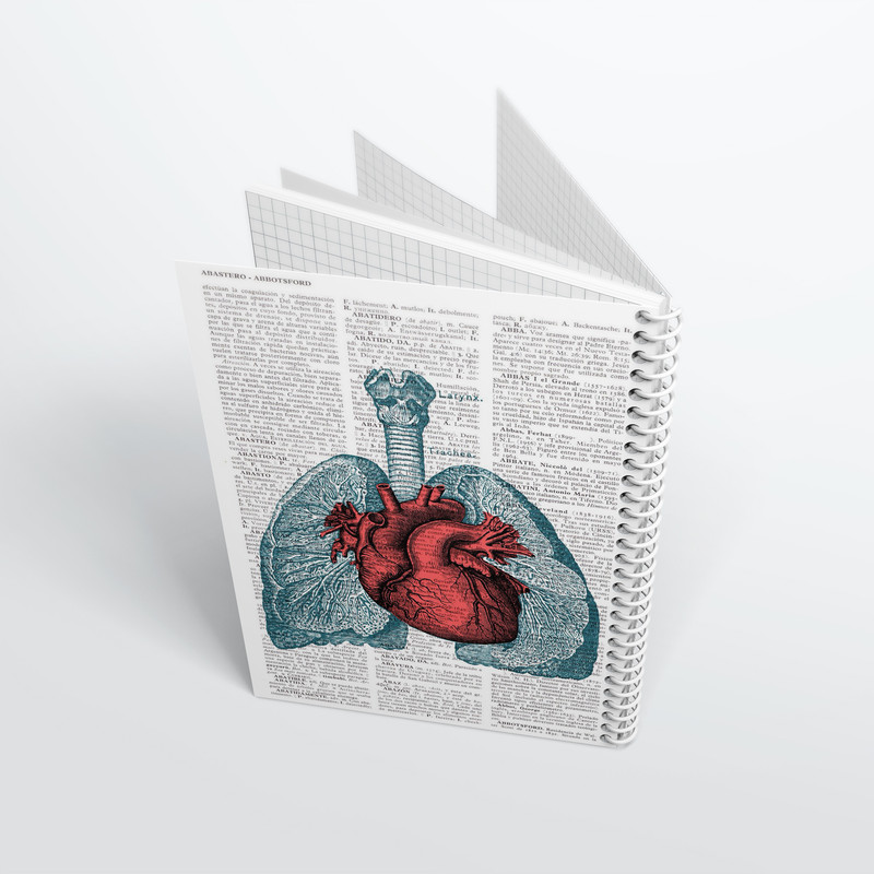 دفتر شطرنجی 100 برگ مدل قلب کد 2