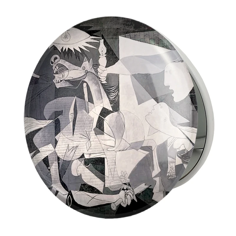 آینه جیبی خندالو طرح گرنیکا اثر پیکاسو مدل تاشو کد 23355 