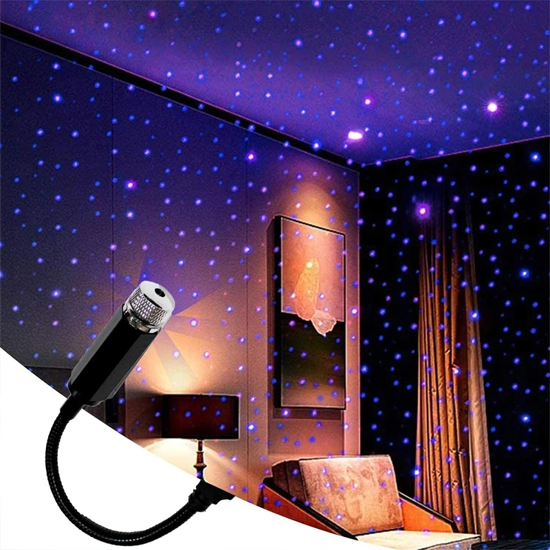 عکس شماره 5 : چراغ خواب مدل لیزری usb طرح کهکشانی