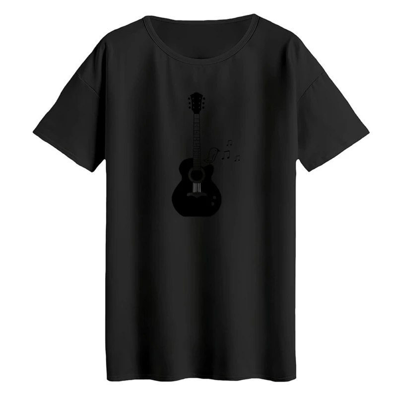تی‌شرت لانگ آستین کوتاه زنانه مدل گیتار