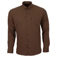 پیراهن آستین بلند یقه برگردان با تنخور معمولی (regular fit) مردانه مدل تک جیب 09