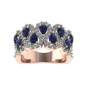 انگشتر طلا 18 عیار اونیکست مدل 2297 Sapphire