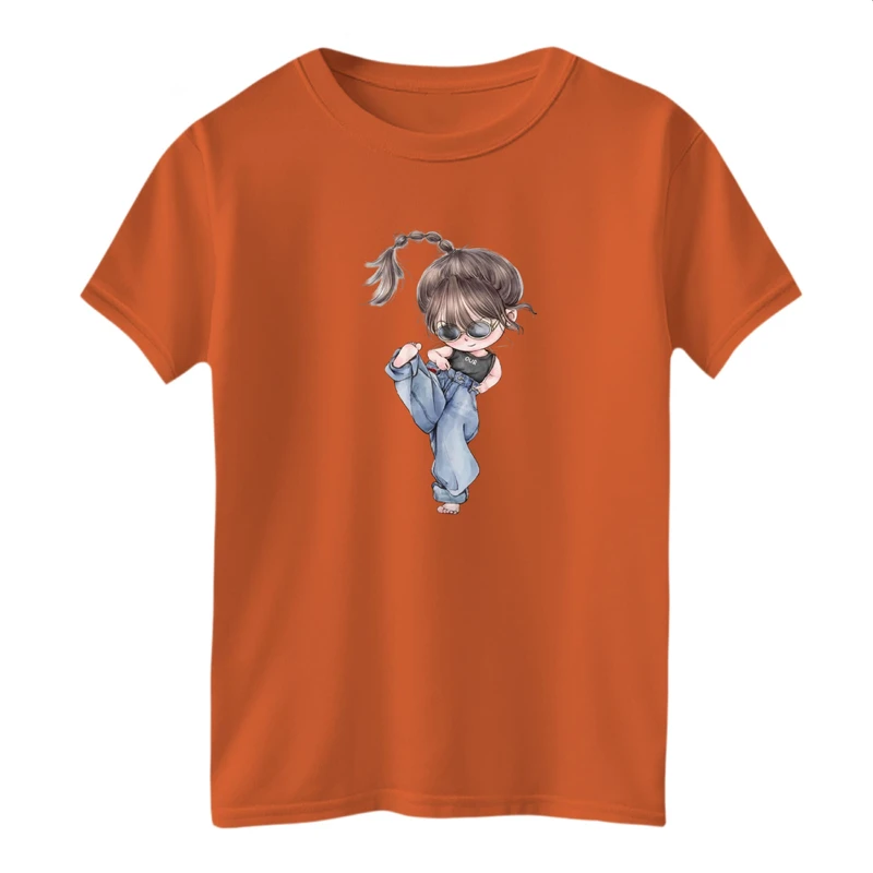 تی شرت آستین کوتاه بچگانه مدل دخترک کد 4