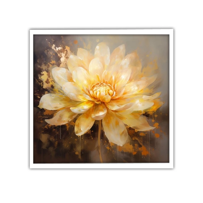 تابلو نوری بکلیت طرح نقاشی رنگ روغن گل مدل W-MID-19604