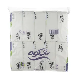 دستمال کاغذی 100 برگ شکوه کد 02 بسته 10 عددی 