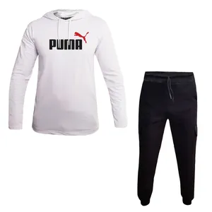 ست تی شرت کلاه دار و شلوار مردانه مدل W0173