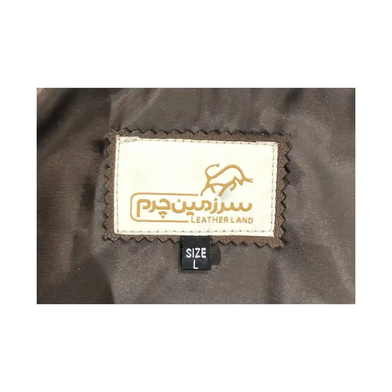 کت چرم مردانه سرزمین چرم مدل شرلوک کد 151051 رنگ گردویی