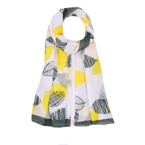 شال زنانه مدل نخی طرح برگ کد sar-2255