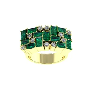 انگشتر طلا اونیکست مدل 2352 Emerald