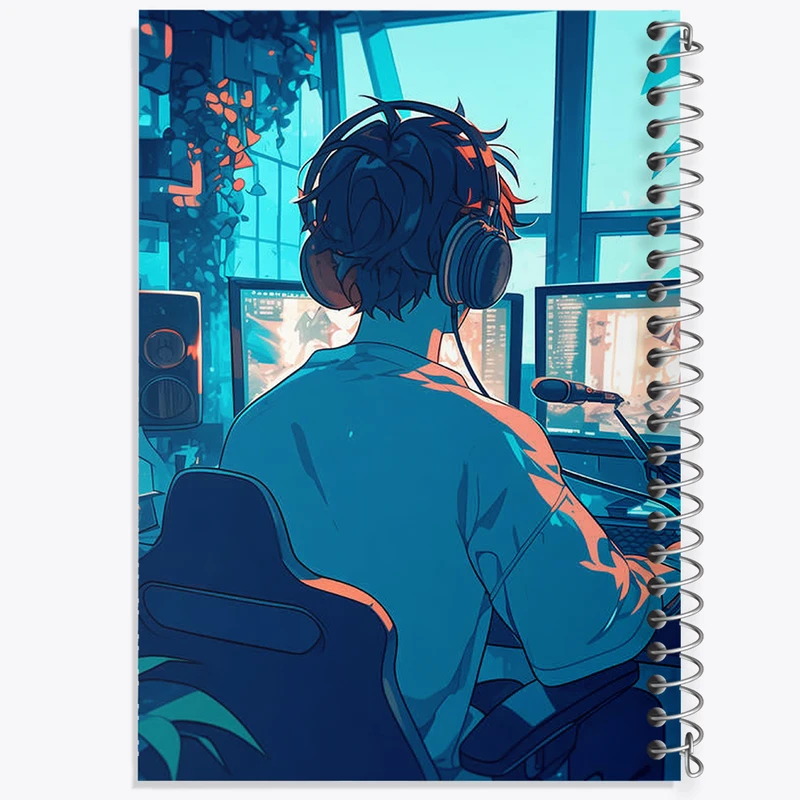 دفتر شطرنجی 50 برگ خندالو طرح گیمر (Gamer) کد N1725